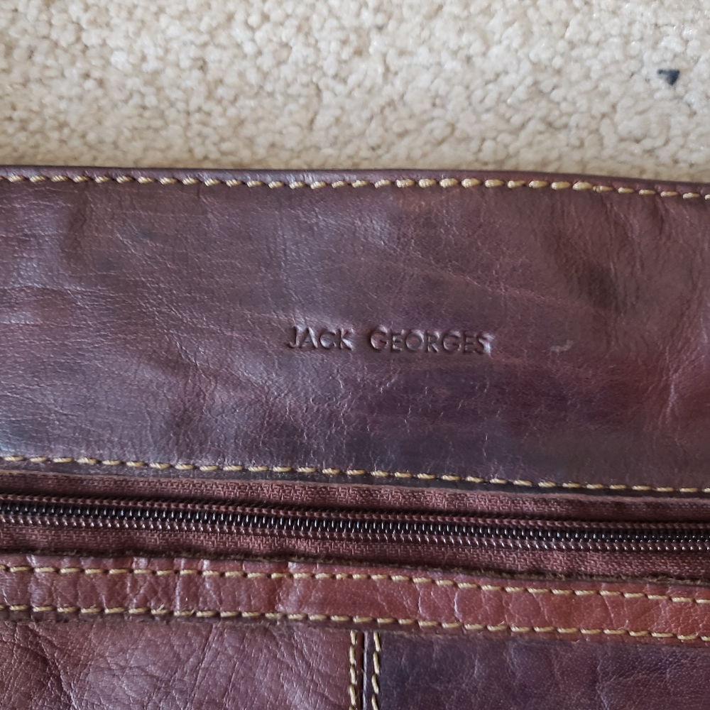 Brown leather purse